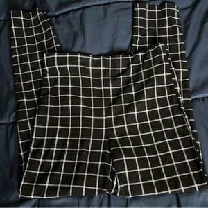 Black and White Plaid Pants
